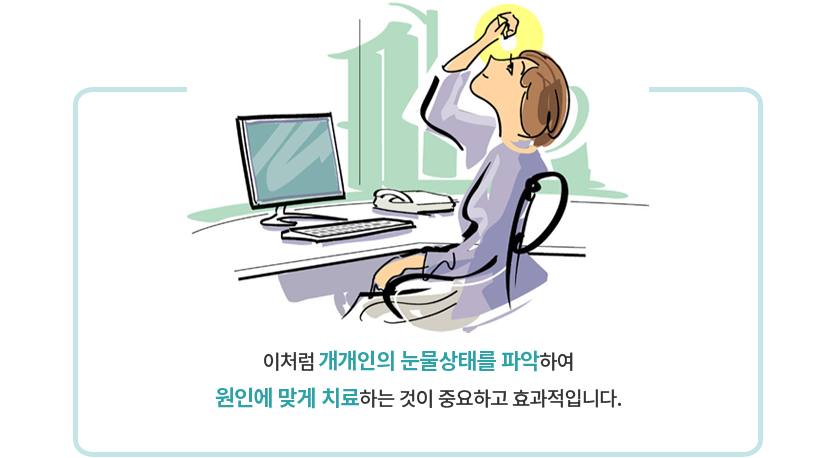 안구건조증의 이해를 돕기위한 사진입니다.